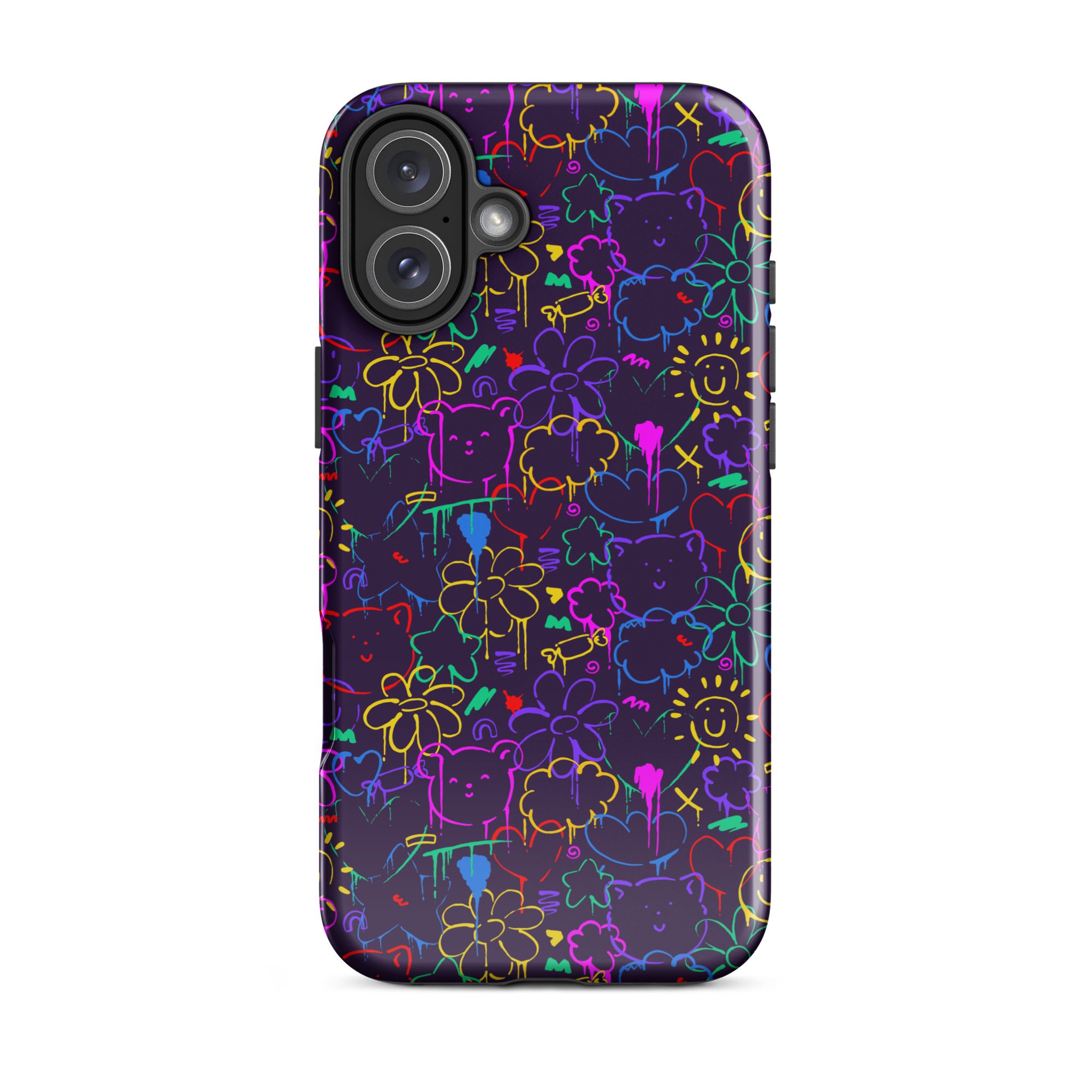 Neon Doodle iPhone Case 1 Neon Doodle iPhone Case